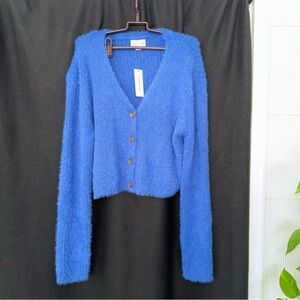 Cozy Blue Cardigan Sweater